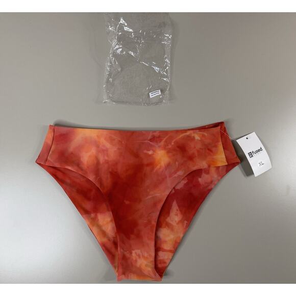 Fused Hawaii Haleakala Bikini Bottom Sz XL Red Summer Vacation Tropical Beach - Picture 3 of 9